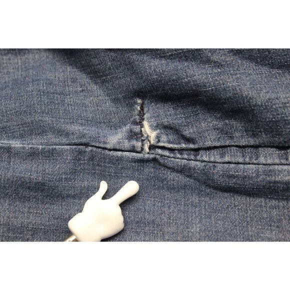 Madewell women's soft denim long sleeve button front dress M FLAW‎ - Picture 9 of 12